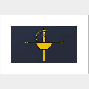 Golden Cup Rapier Sword Garnish Posters and Art